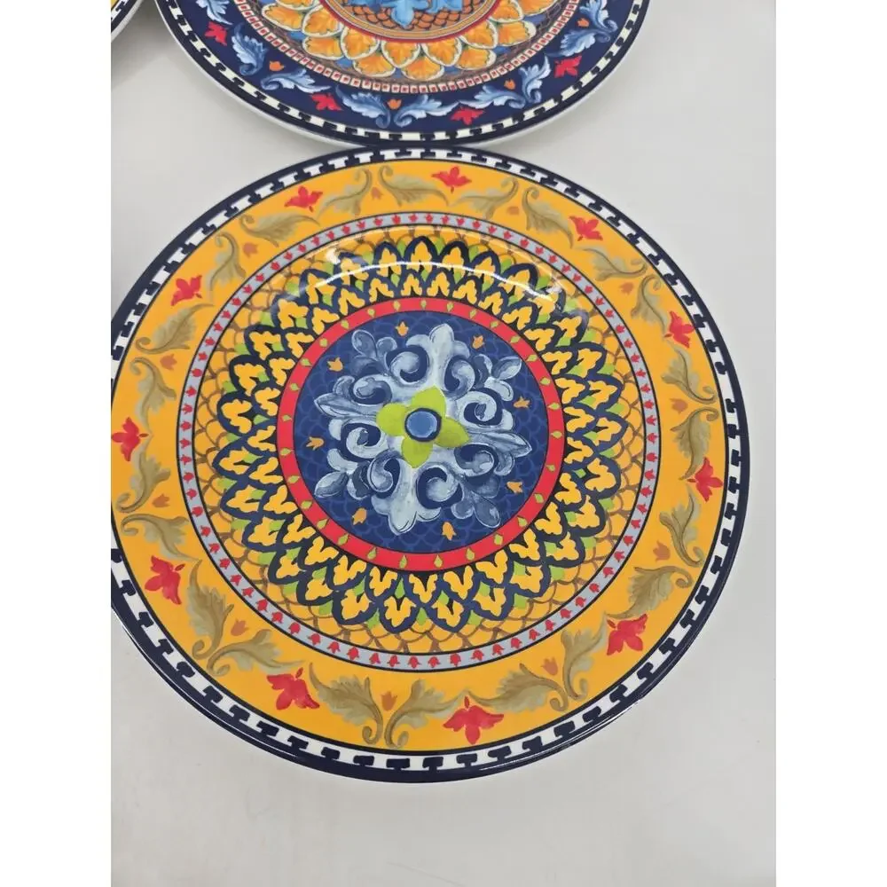 4 Williams Sonoma Sicily Melamine Salad Plates 8.5